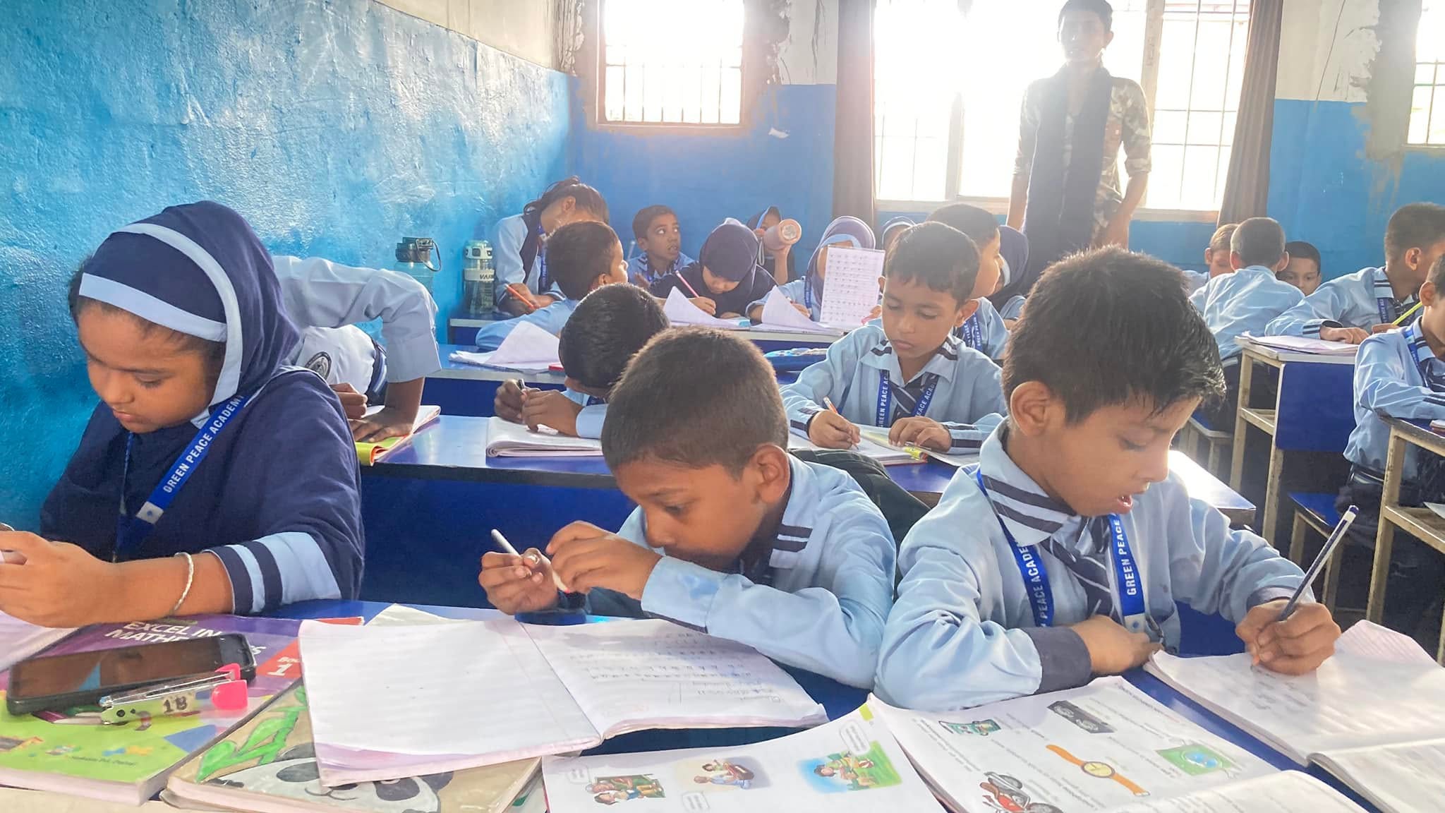 Green Peace Academy students learning together in their classroom